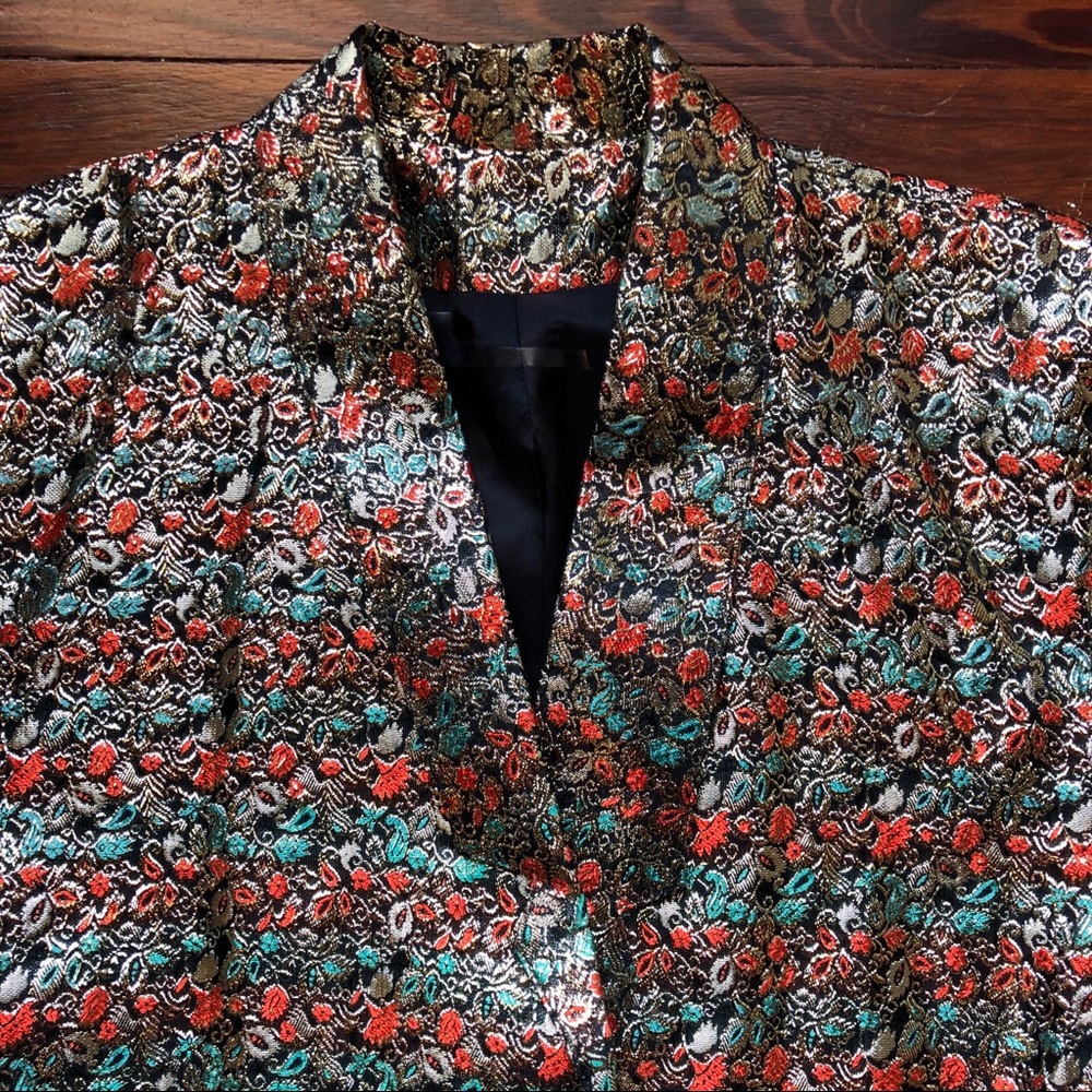 Vintage • Floral Jacquard Jacket